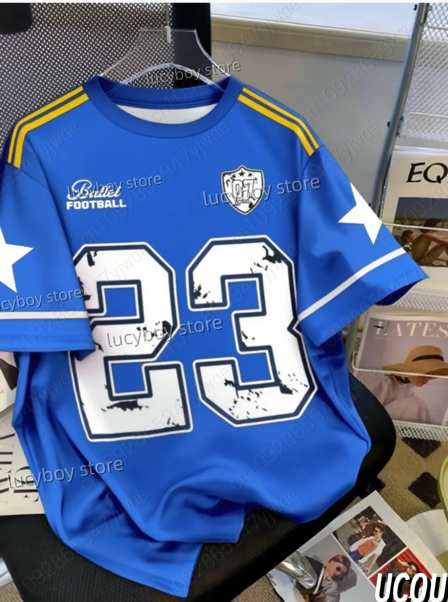 

2025 Summer Men Sports Daily Men's T-Shirt Stripe Number 23 Print 8 Colors Short-Sleeved Top Daily Street Men T-Shirt