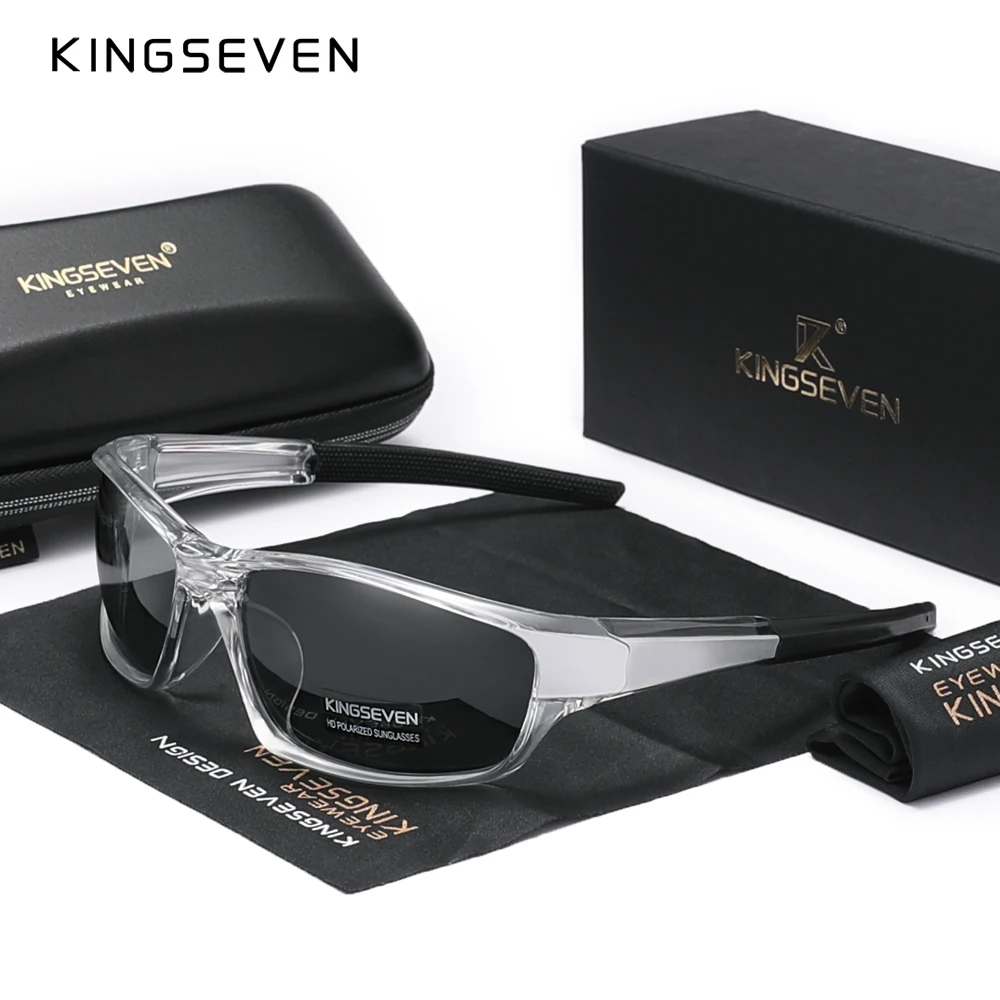 Genuine KINGSEVEN New 2024 Design Men\'s Sports Polarized Sunglasses Women UV Lens Fashion Eyewear Oculos de sol