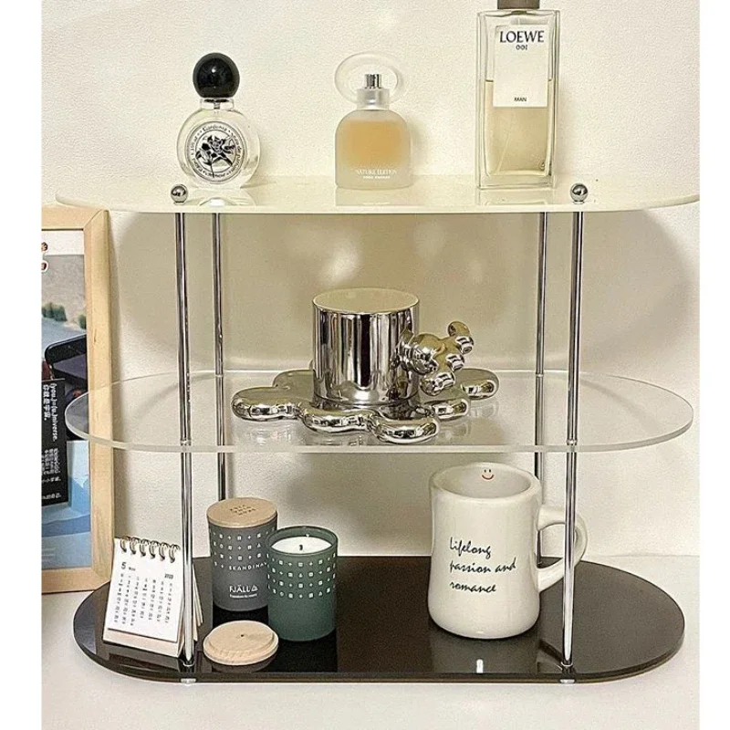 3 Layer Acrylic Storage Rack Bathroom Countertop Cosmetics Display Organizer Multi-Layer Coffee Cup Holder Desktop Storage Decor