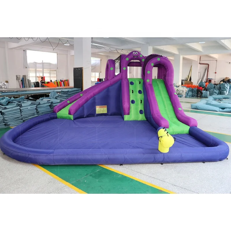 New Design PVC Small Water Park Commercial Amusement Outdoor Summer Inflatable Water Slide with Swimming Pool for Sale