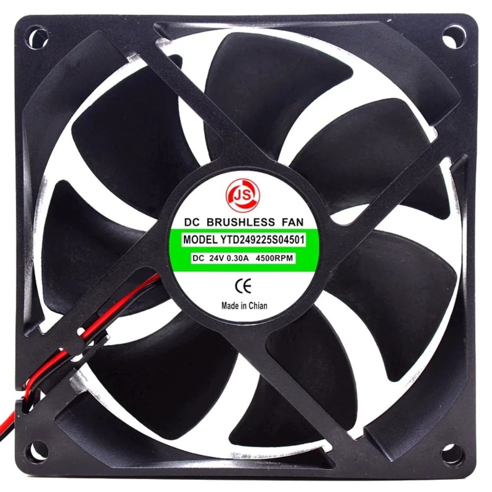 

YTD249225S04501 Server Fan High Air Axial Flow Welding Machine Inverter Cooing Fan 4500RPM 24V 0.30A 9CM 9225 92x92x25mm 2-Wire