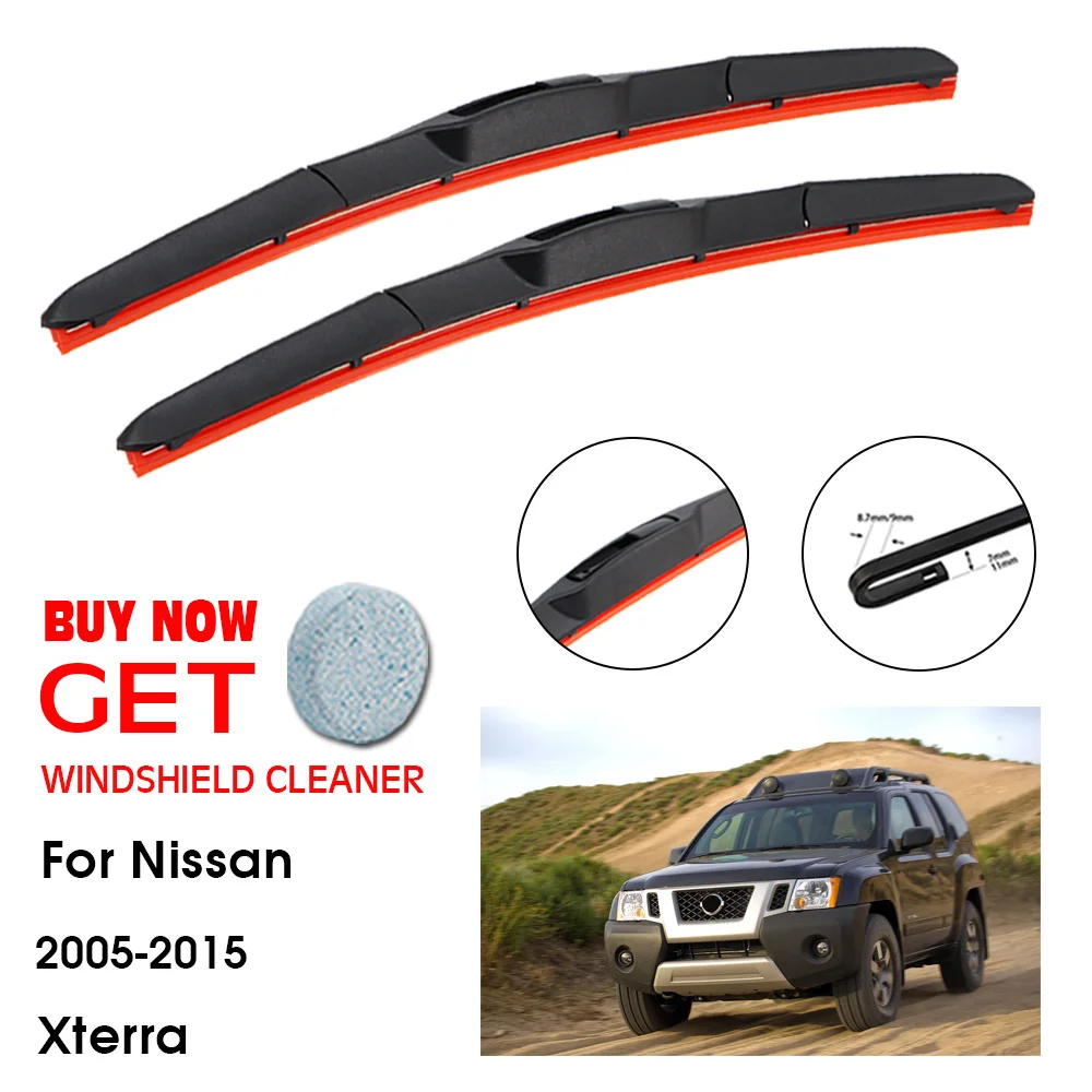 

Car Wiper For Nissan Xterra 24"+18" 2005-2015 Front Window Washer Windscreen Windshield Silica Gel Wiper Blades Accessorie