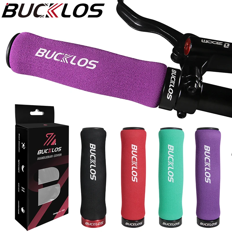 

Велосипедные ручки BUCKLOS, мягкая губка, велосипедные ручки с замком на руле MTB, амортизирующие ручки для горного велосипеда, часть велосипеда