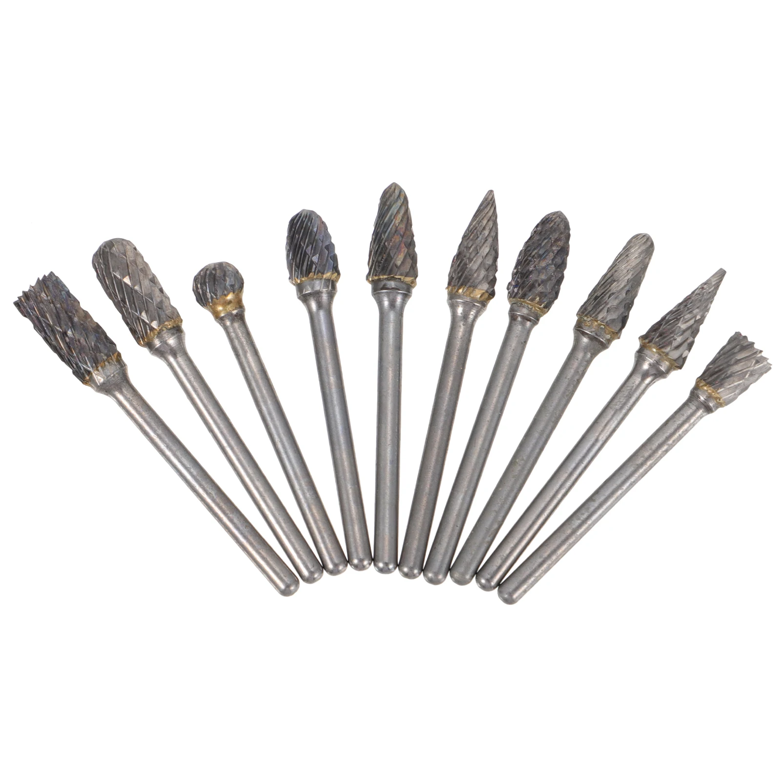 

10pcs Rotary File Set Electric Drill Bits for Wood Carving Tools Stainless Steel Grinding Diamond Polish