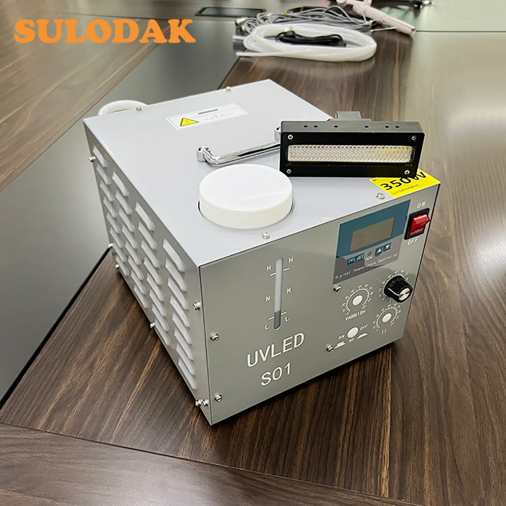 

UV LED Full Set UV Led Curing System 2pcs Lamps And 350w Chiller 12020 Area For Epson Lithography Printer I3200 LED Curing Light