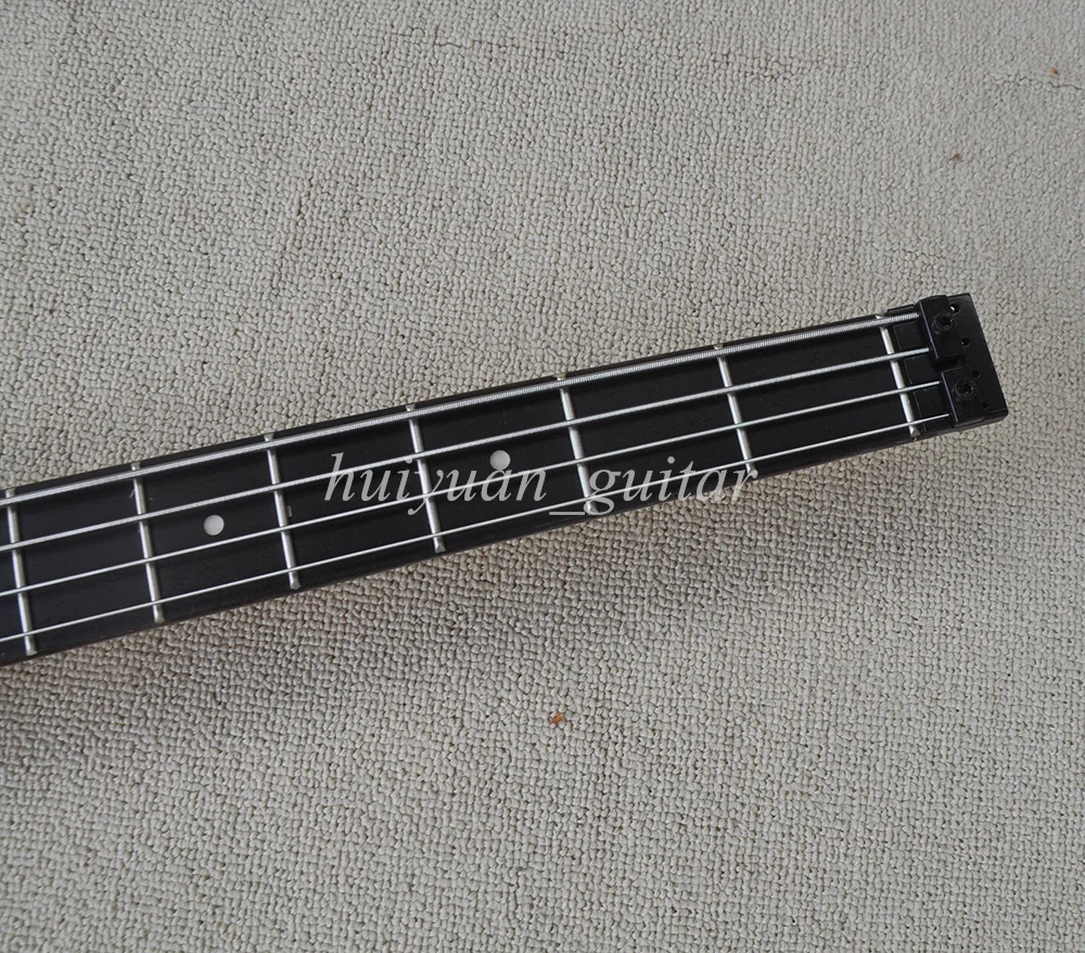 Flyoung Headless 4 Strings Acrylic Electric Bass Guitar with Rosewood Fretboard 22 Frets