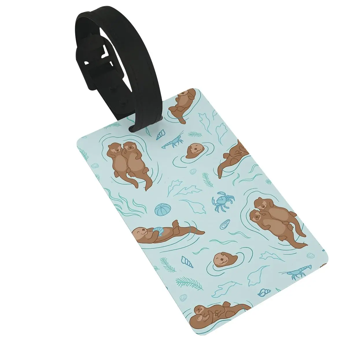 Otter Fun Light Luggage Tags Suitcase Accessories Travel PVC Fashion Baggage Boarding Tag Portable Label Holder ID Name Address