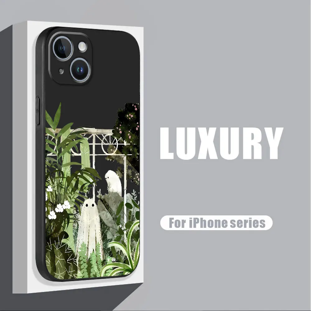 Cover Shell Black Soft Little Ghost Phone Case for Google Pixel 6 Pro 7 Pro 7a 8 Pro 6a