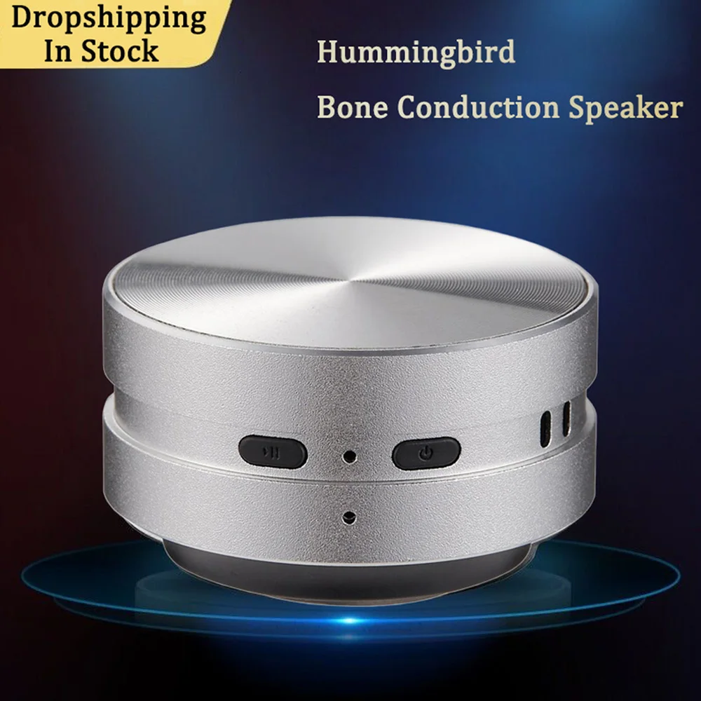 Hot Hummingbird Bone Conduction Speaker Wireless Bluetooth-Compatible TWS Stereo Sound Mini Speaker With FM Radio Dropshipping