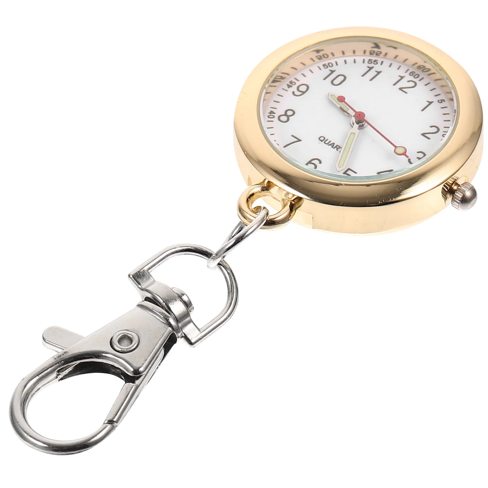 Students Keychain Watch Colorful Hanging Pocket Watch Practical Durable Easy to Carry Number Design on Dial Ideal Gift