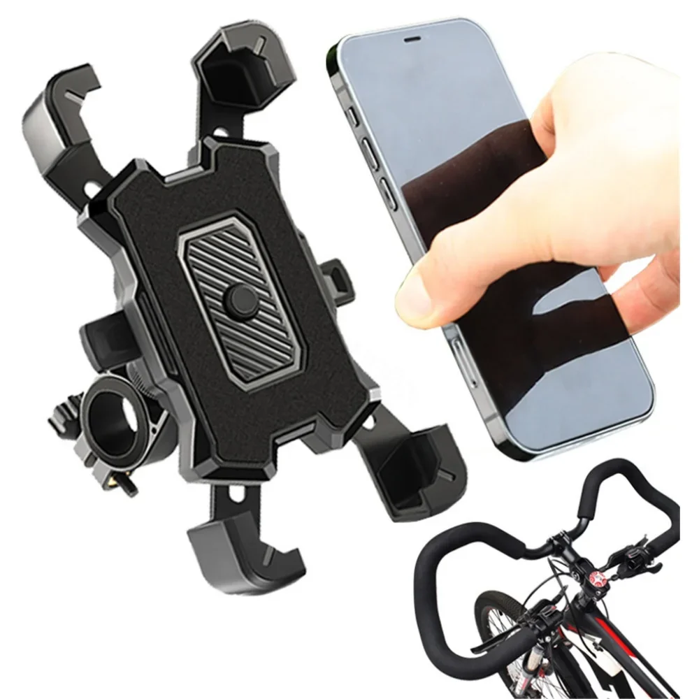

Auto Lock Bicycle Phone Holder Easy Open Rearview Mirror Mount Universal Mobile Cellphone Holder for Bikes