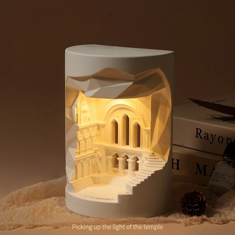 

Romantic Scented Ornament Gift Set Flameless Diffuser Stone 3-Color Aroma Lamp Home Fragrance Decor Hand Gift Aromatherapy Set