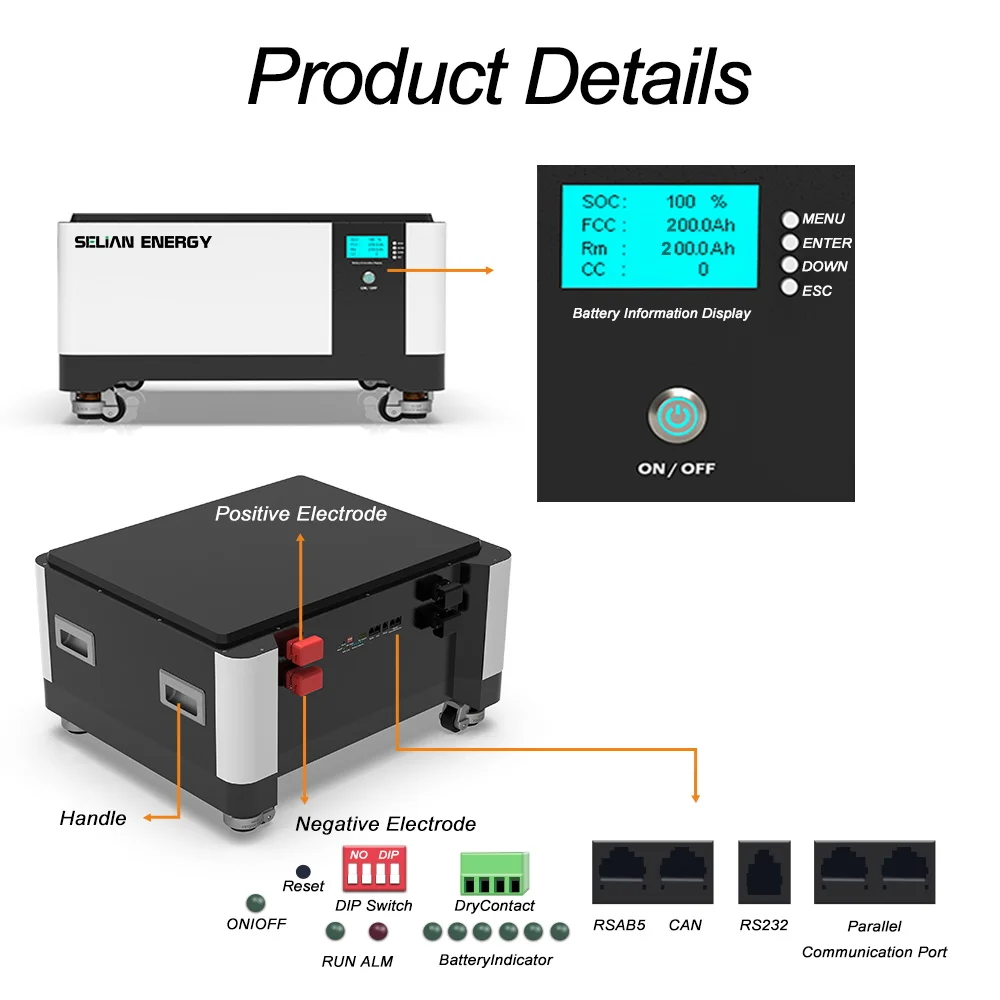 SelianEnergy ALL-IN-ONE 15kWh-45kWh Energy Storage System 300A Residential Energy Storage System ESS With 10kw Inverter