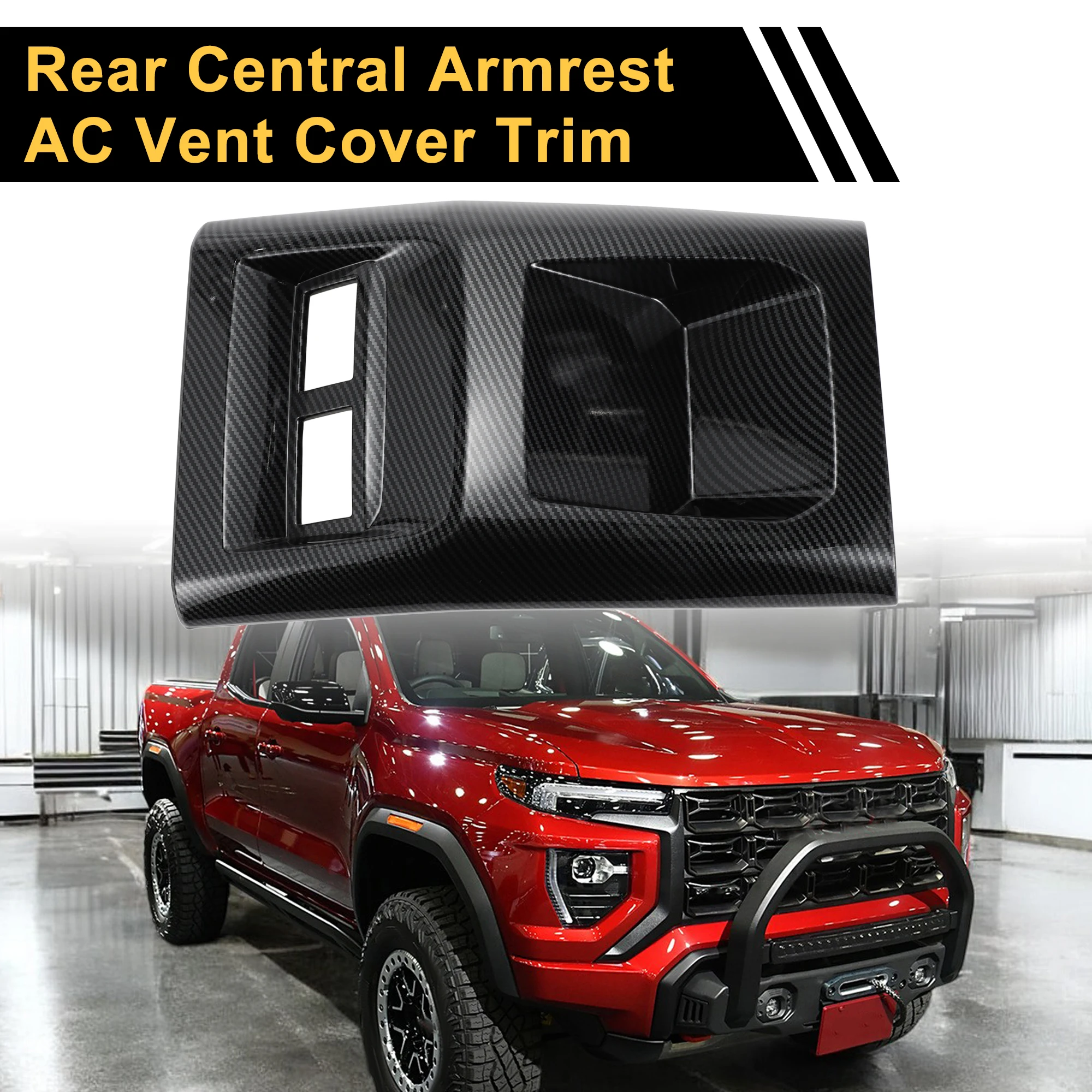 غطاء فتحة تهوية التيار المتردد لمسند الذراع المركزي UXCELL لنمط ألياف الكربون تشيفي كولورادو 23-24