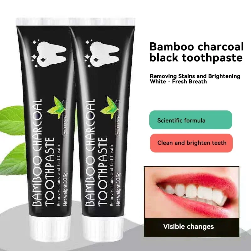 Whitening Toothpaste Bamboo Charcoal Toothpaste Adsorbs Bad Breath Remove Yellow Teeth Strong Cleaning Teeth Stains Oral Care