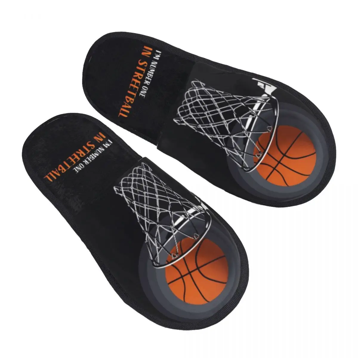 Custom Basketball Guest Slippers for Bedroom Women Dots Round Physical culture House Slipper