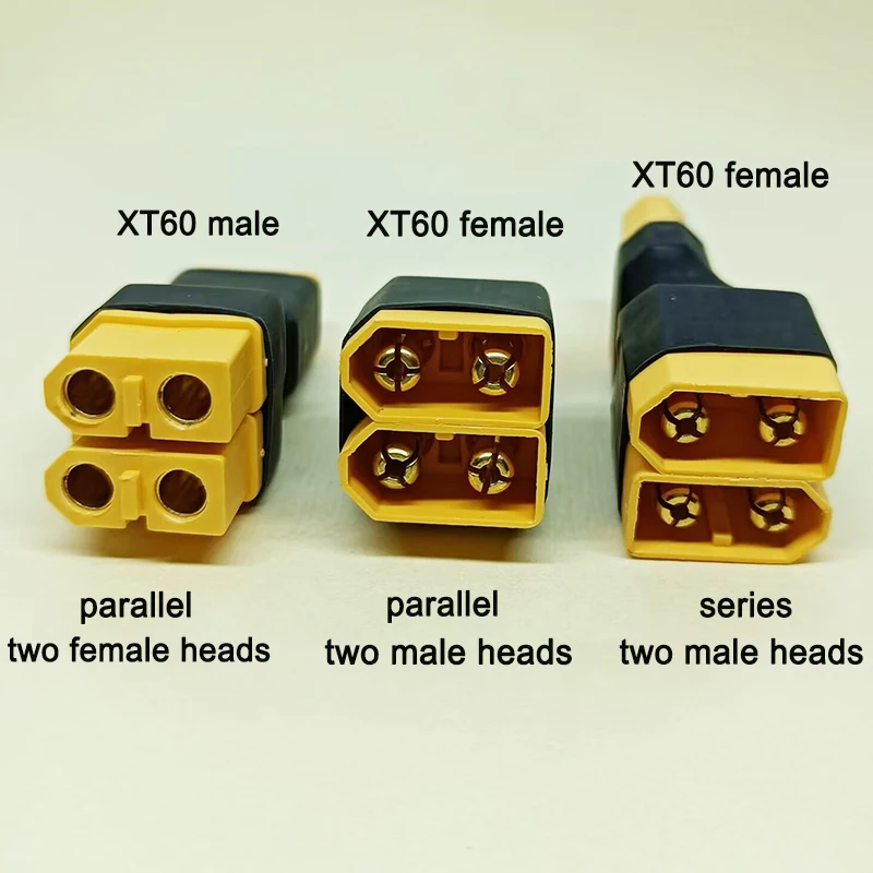 XT60 XT90 T-Plug RC Lipo Battery Parallel/Series Adapter Male Female Connector for Drone Airplane DIY