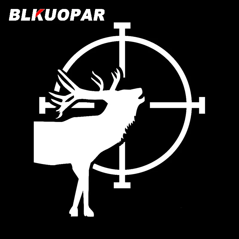 BLKUOPAR for Deer Crosshairs Car Sticker Funny Occlusion Scratch Decal Personality Bumper Refrigerator Motorcycle Vinyl Car Wrap
