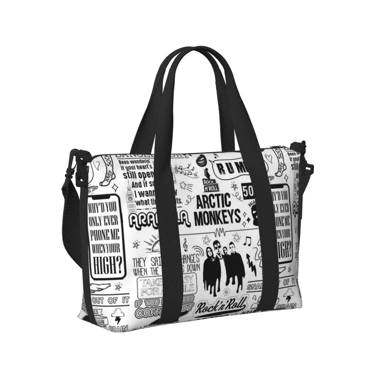 

Пляжная дорожная сумка Sweet Arctic Monkeys Memories, большая вместительная сумка-тоут для тренажерного зала, йоги, женская дорожная сумка для покупок