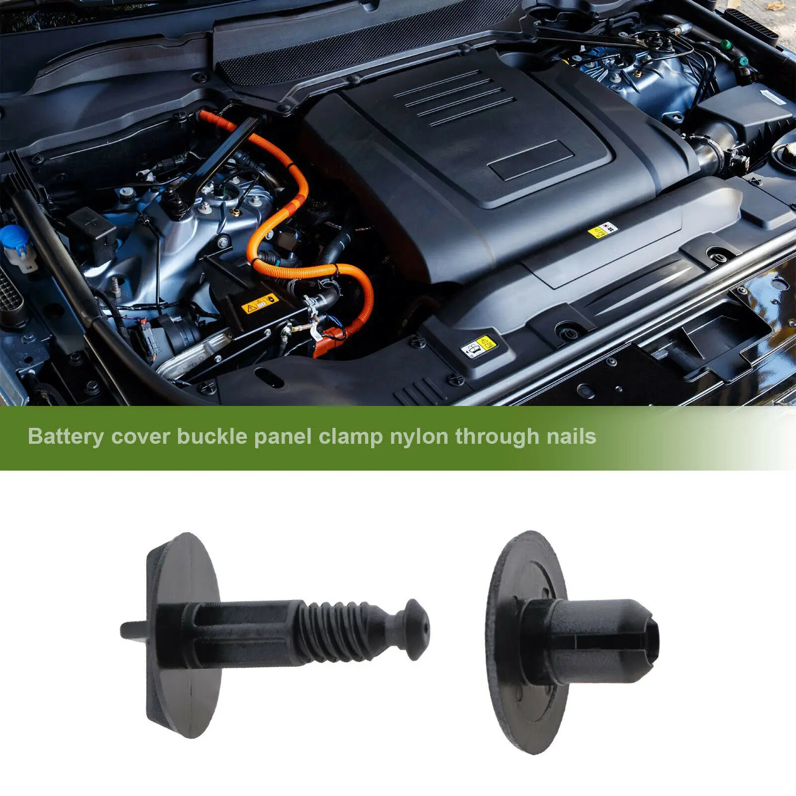10pcs Automotive Clamping Panel Cap Nylon Through-Pin 9mm Battery Cover Clip LR024316 Suitable For Land Rover Range Rover