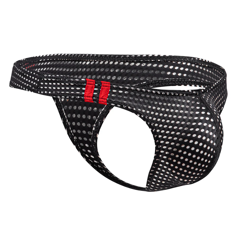 Men's Low Waist Breathable Mesh Underwear Briefs with Pouch Thin Fabric Providing Lightweight and Comfortable Feel