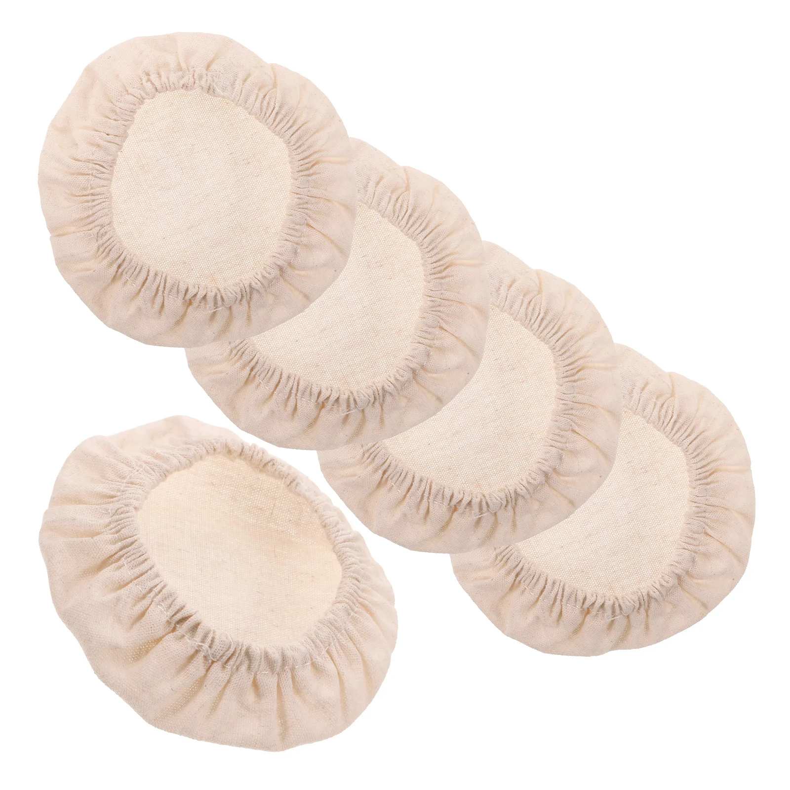 

5pcs Cloth Jar Lids Reusable Fermentation Wide Mouth Bottle Covers Storage Caps Replacement For Glass Jars Kitchen Protectors