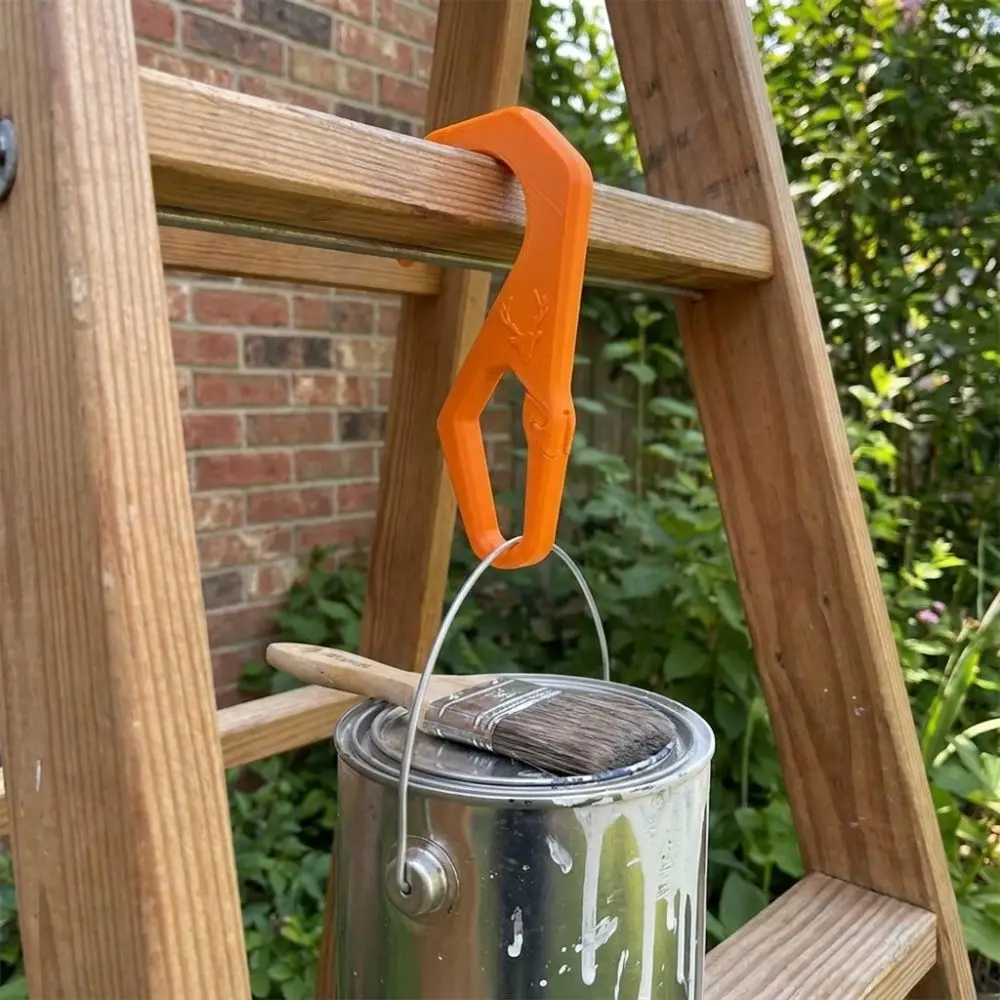 Heavy Duty Ladder Paint Bucket Hook 3D Printed Fixed Hanging Painting Secure Clip Tool Non Slip Hands Free Paint Can Holder Hook