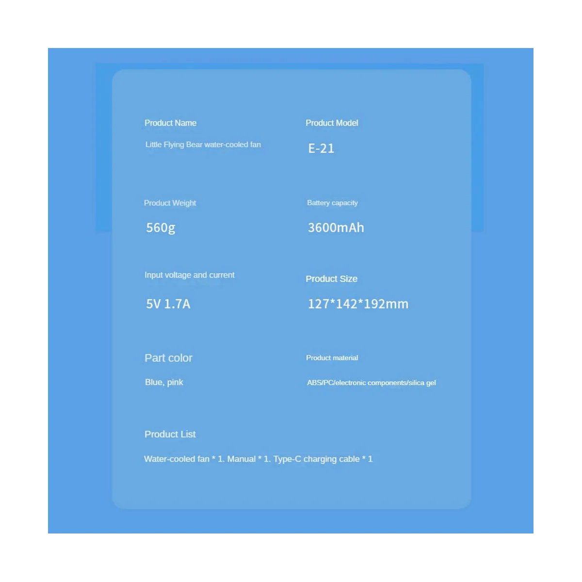 휴대용 스프레이 냉각 팬 USB 미니 팬 데스크탑 터빈 냉풍 가습 스프레이 팬 다기능 야간 조명-A-ABLM
