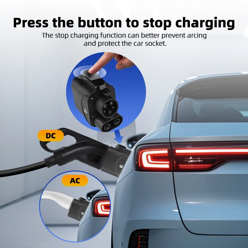 CCS2 to CCS1 adapter From CCS2 Charger to CCS1 Electric Vehicle compatible DC and AC  EV Charger DC Fast Ev Charging Adapter