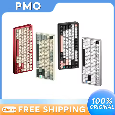 PMO WAVE75 CNC Machined Aluminum Mechanical Keyboard Custom 3 Mode Wireless Bluetooth Quick Release Magnetic Gaming Office Use