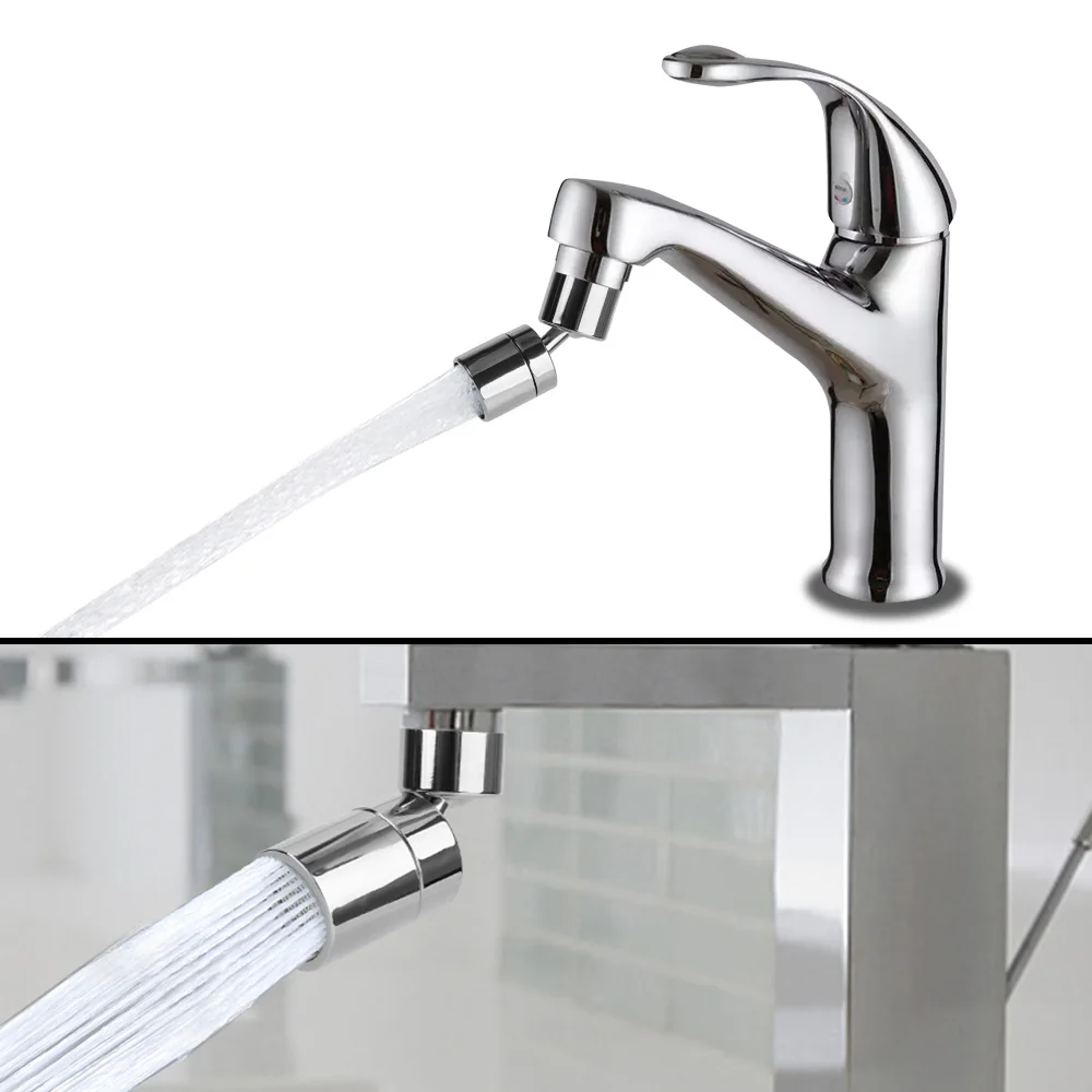 Stainless Steel Splash-Proof Swivel Water Saving Nozzle Faucet Universal Faucet Kitchen Faucet 720°Rotation Bath Faucet