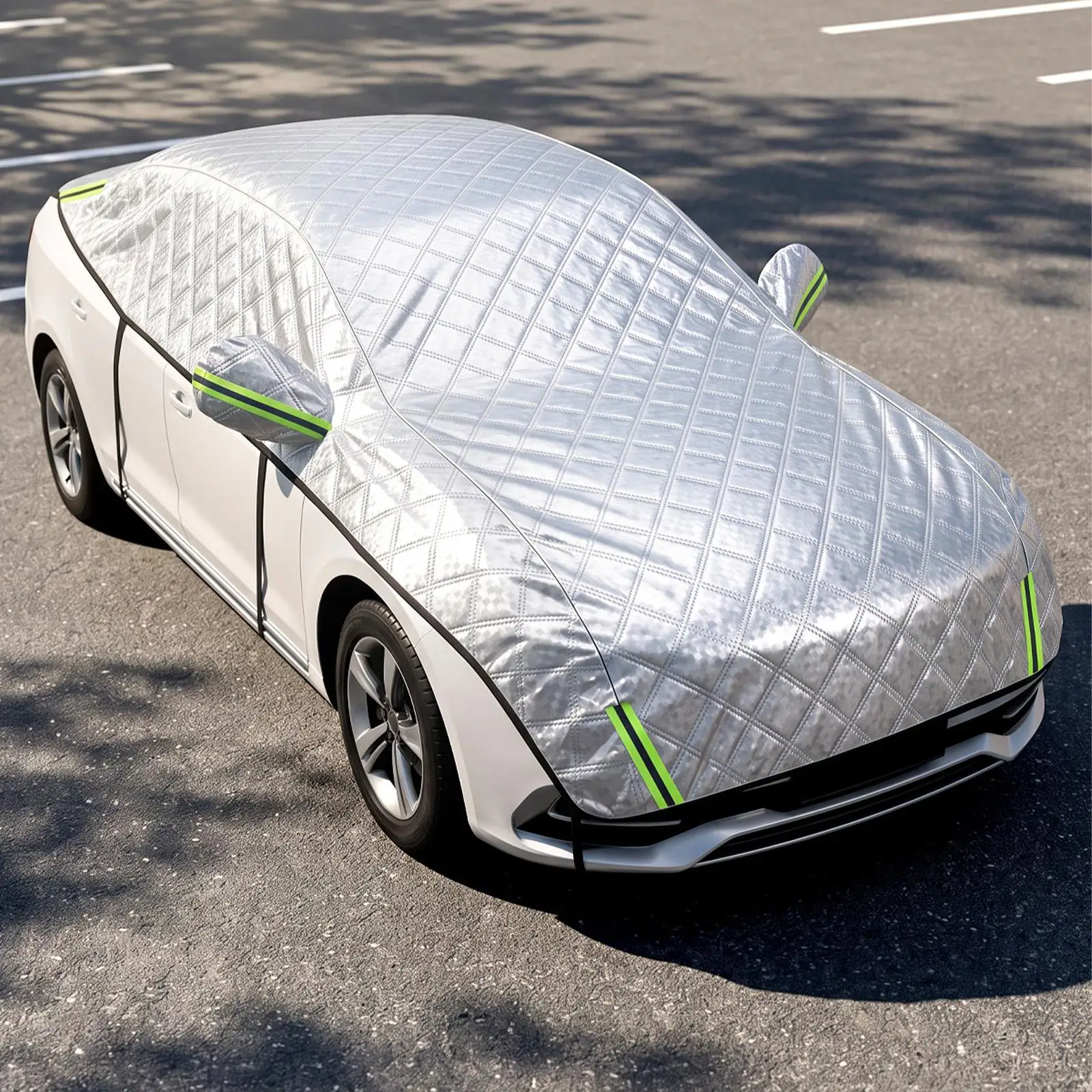 Aluminum Foil Car Cover 530x250cm Car Frost Snow Ice Guard Double-Layer Windshield Cover for Vehicle Truck SUV