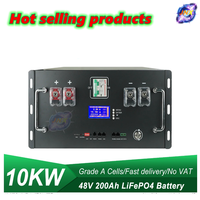 LiFePO4 Battery 48V 200Ah 10Kwh 16S BMS 51.2V 100Ah 120Ah Lithium Battery Pack 6000+ Cycles CAN RS485 For Solar EU STOCK