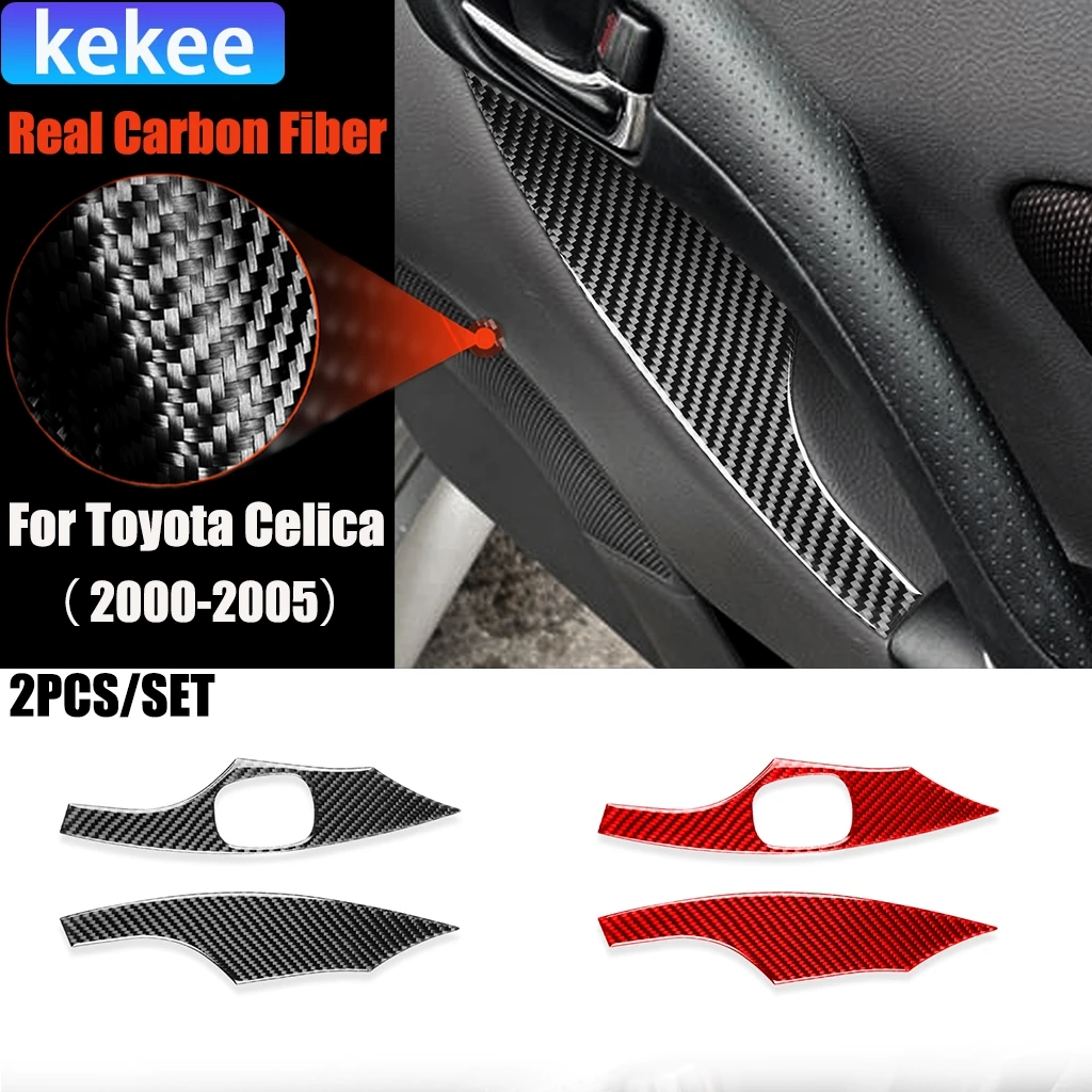 

Carbon Fiber Car Accessories Window Lift Door Lock Panel Modified Interior Trim Cover Soft Sticker For Toyota Celica 2000-2005