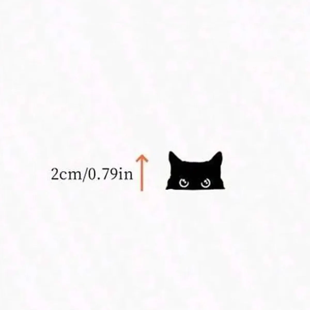 Cat Peeker Decal, Car Decal, Black Cat Peeker Sticker, Blank Button, Vinyl Decal, Car Stickers, Vinyl Stickers, Eject Sticker image 3