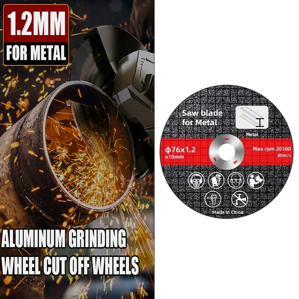 Metal Cutting Discs 3 Inch 76mm Sanding Grinding Cut Off Circle Wheels Blades Discs Electric Angle Grinder Accessories