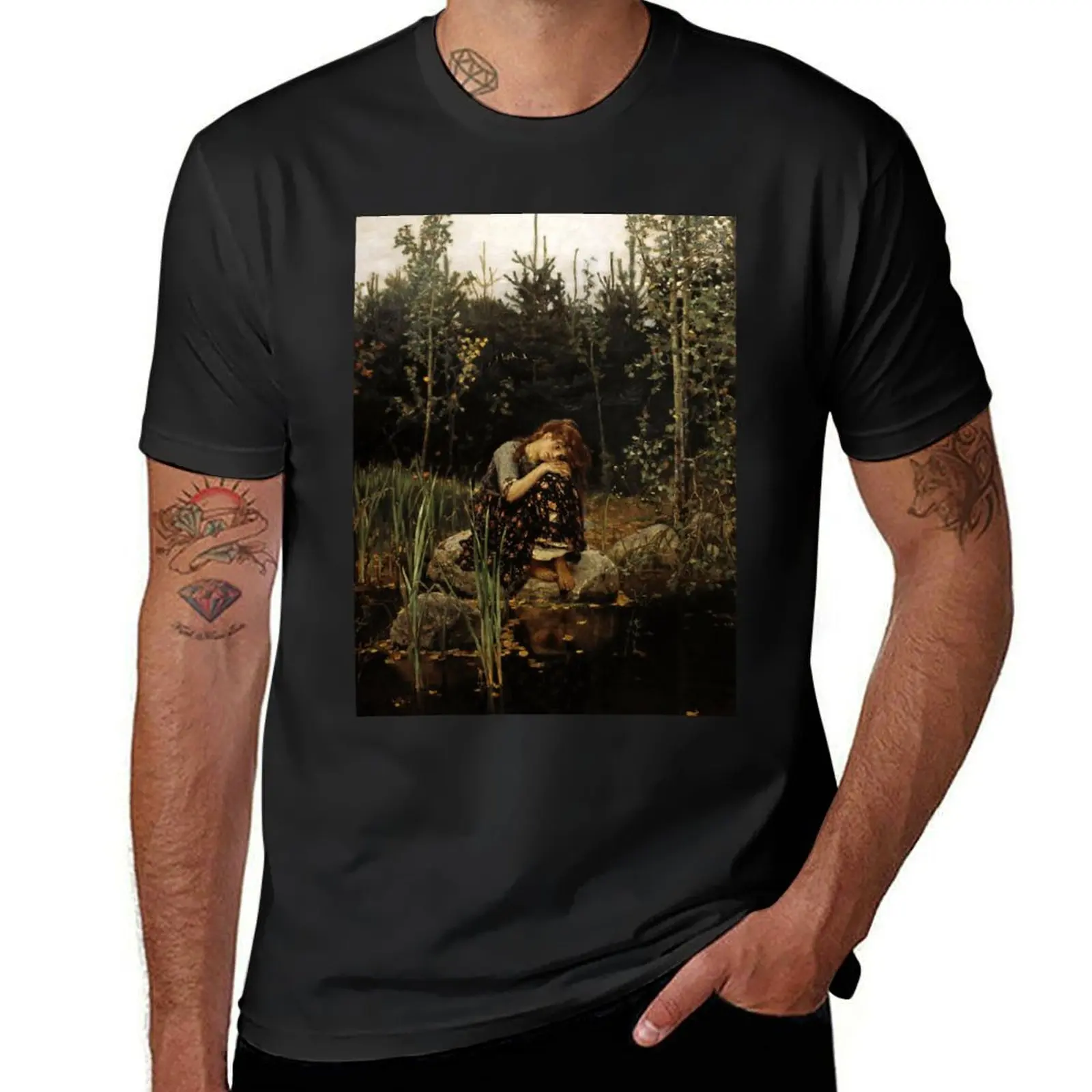 Alyonushka - Viktor Vasnetsov T-Shirt plus sizes graphics for a boy quick-drying slim fit t shirts for men