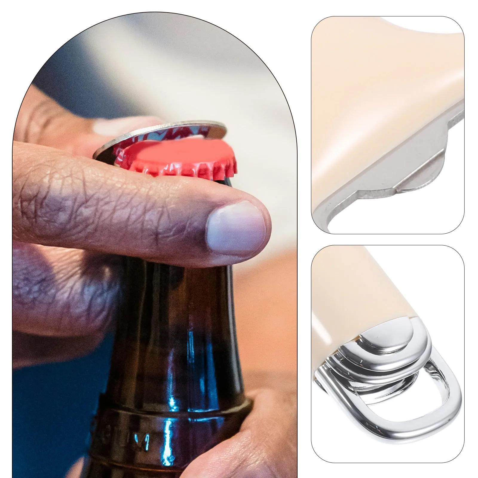 

Compact Beer Opener Wear-Resistant Multi-Function Lid Remover Party Gathering Essential Bottle Opener Bottle Openers