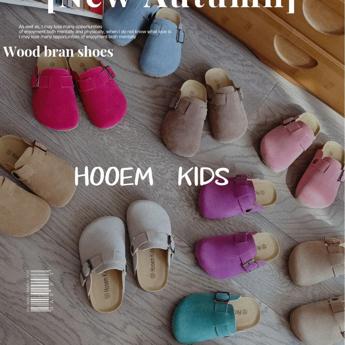 

HoneyCherry New Children's Slippers Boy's Wrapped Head Wood Chaff Shoes Girls Hundred with A Stirrup Shoes Kids Slippers