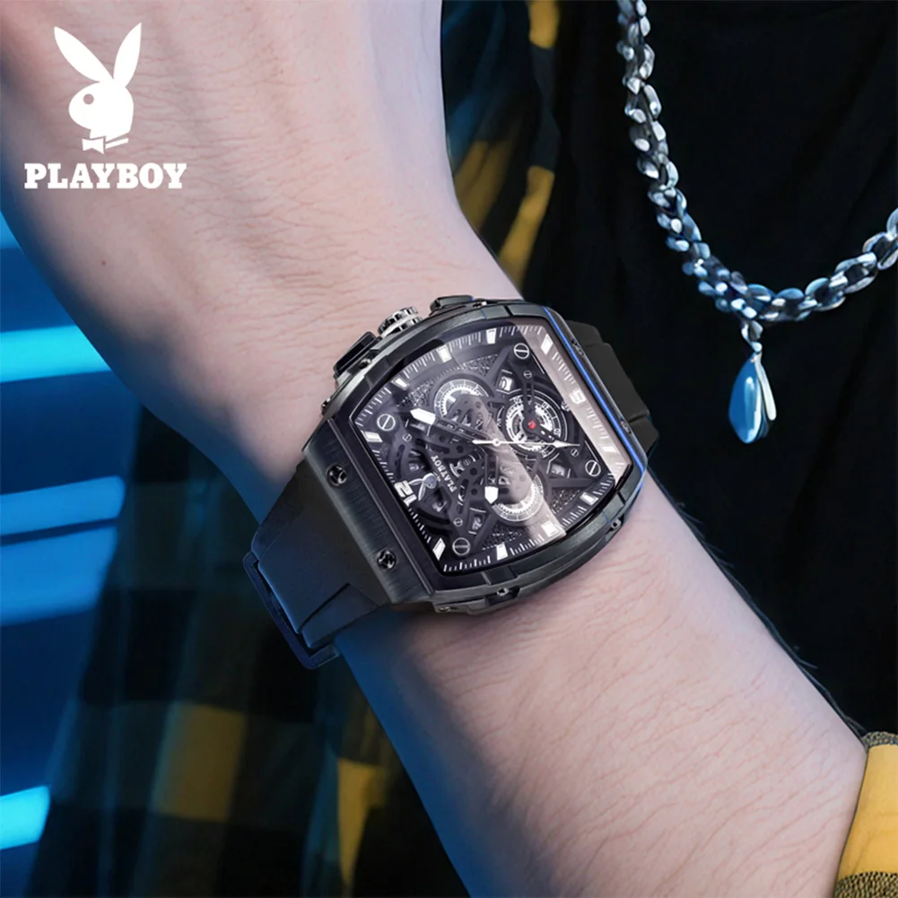 Men's Authentic Quartz Watch with Silicone Strap