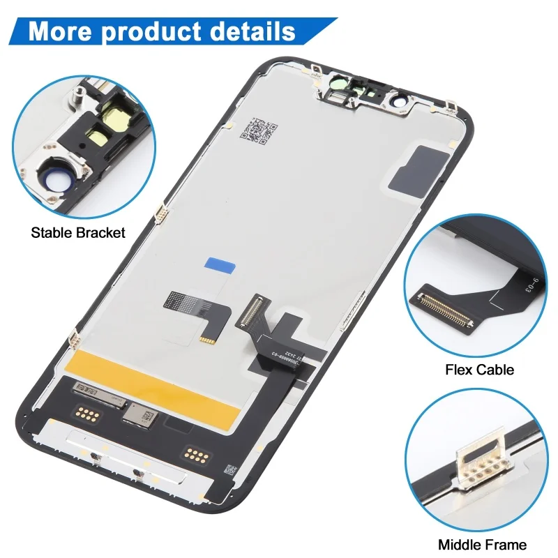 5PCS JK Soft OLED For iPhone 14 LCD Screen Display 3D Touch Digitizer Low Power Consumption Assembly Replacement Parts