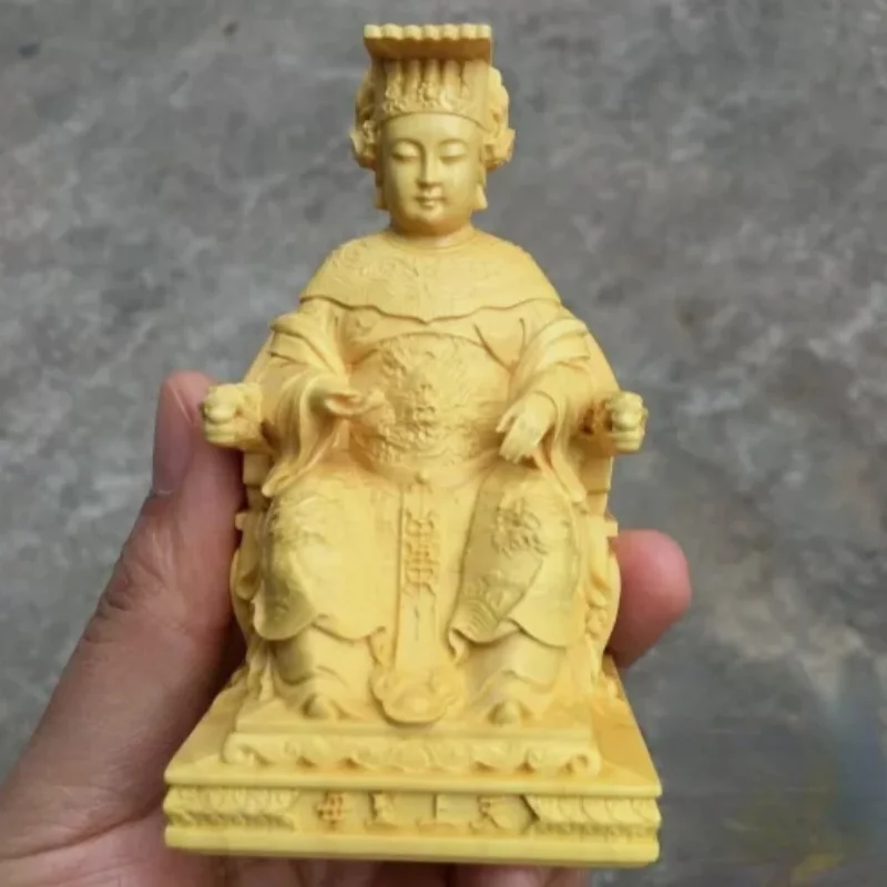 

Резьба по самшиту Статуя Будды Mazu Украшения дома Украшения Ремесло Подарки