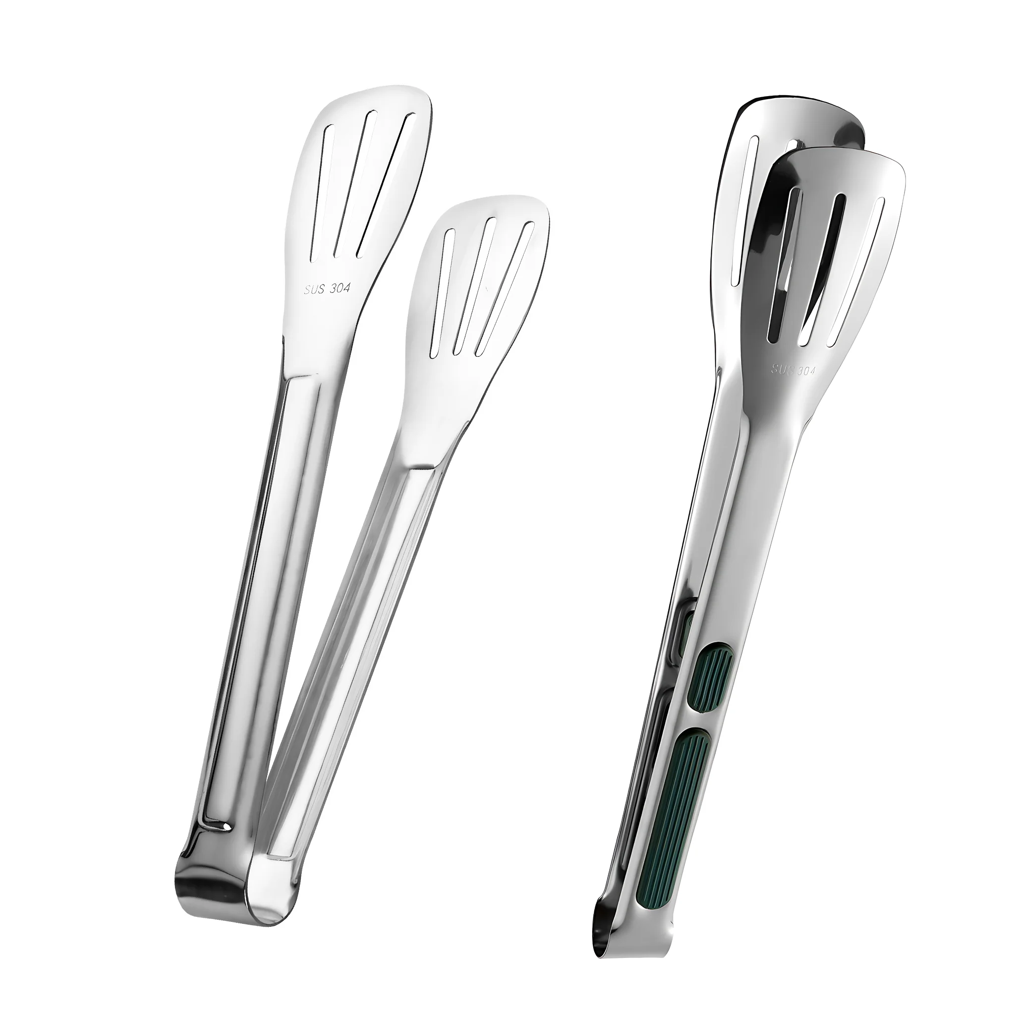 High Quality Stainless Steel 304 18/8 Food Tong Small Serving Utensils for Cooking Entertaining Salad Barbecue Buffet Toast