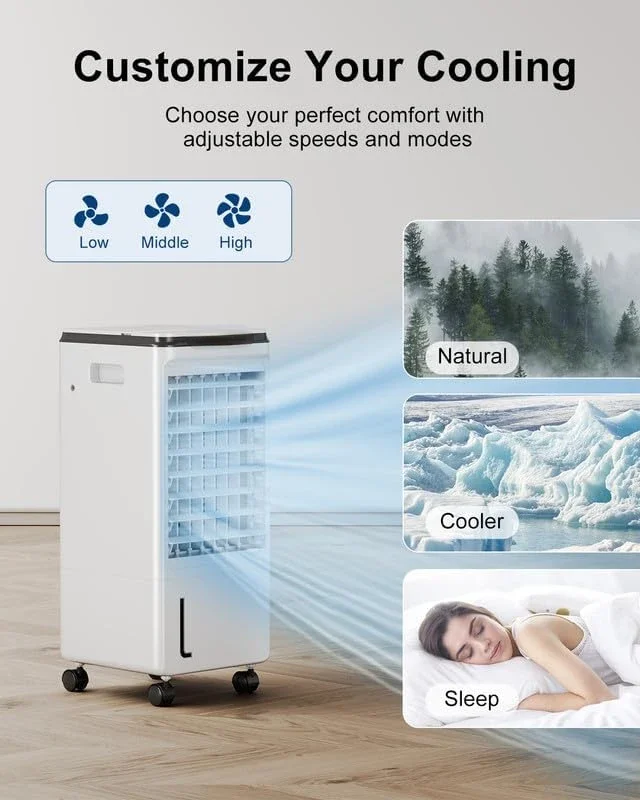 R uso del dormitorio de la oficina en casa. Unidad de refrigeración de aire ultrasilenciosa y energéticamente eficiente para una mayor comodidad durante todo el día.