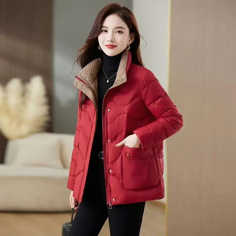 Short Coat Cotton-padded Jacket 2024 Winter New Fashion Western-style Cotton-padded Jacket Loose Warm Down Cotton-padded Jacket
