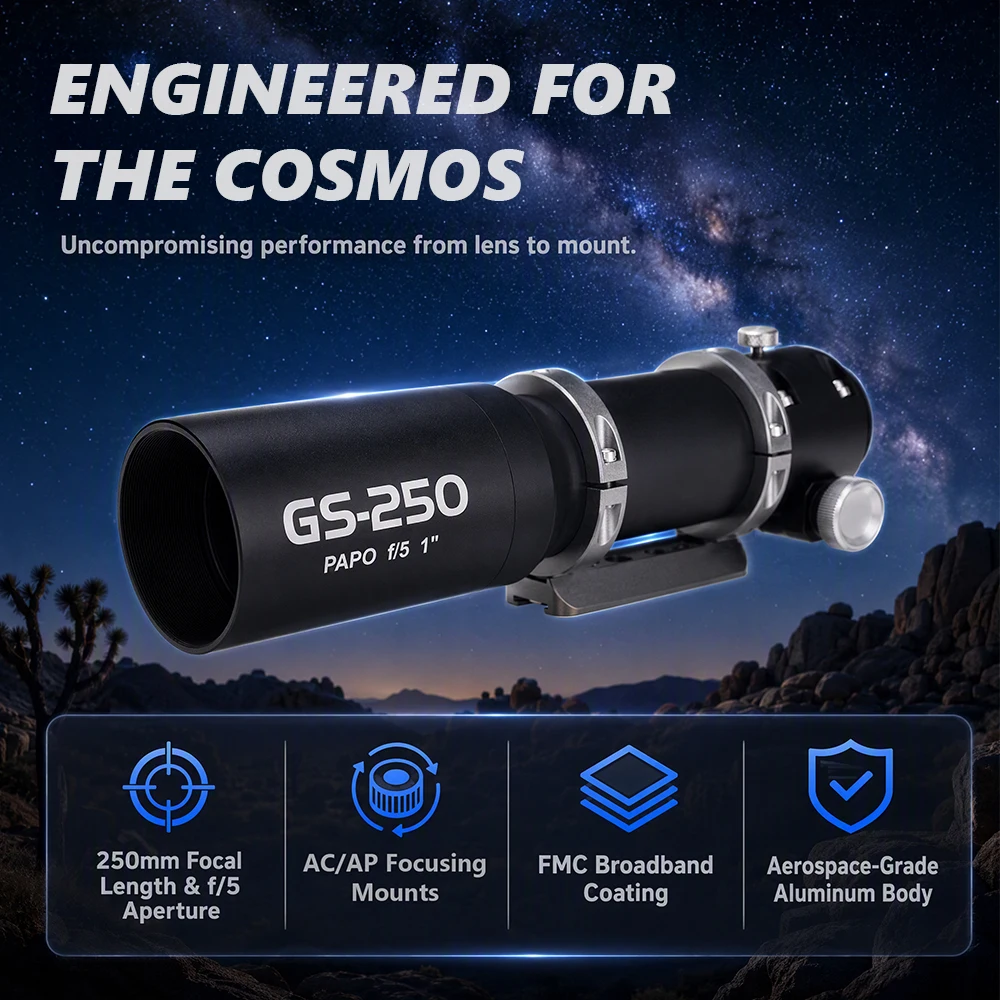 Astronomical Gs Guide Scope Papo200 250/350 Focal Length Finder Scope Telescope for Astrophotography Deep Sky