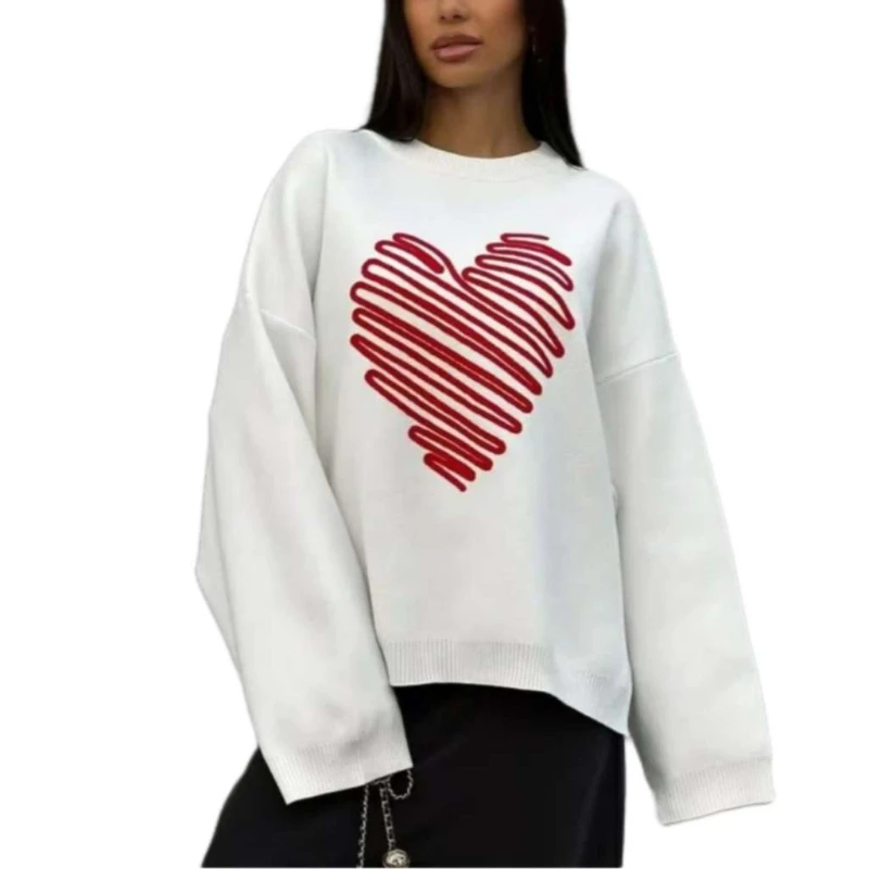 Casual Sweater Lazy Wind Sweet and Lovely Print Loose Plus Velvet Padded Jacket 2025 Early Spring Fashion Commuter Women's Wear