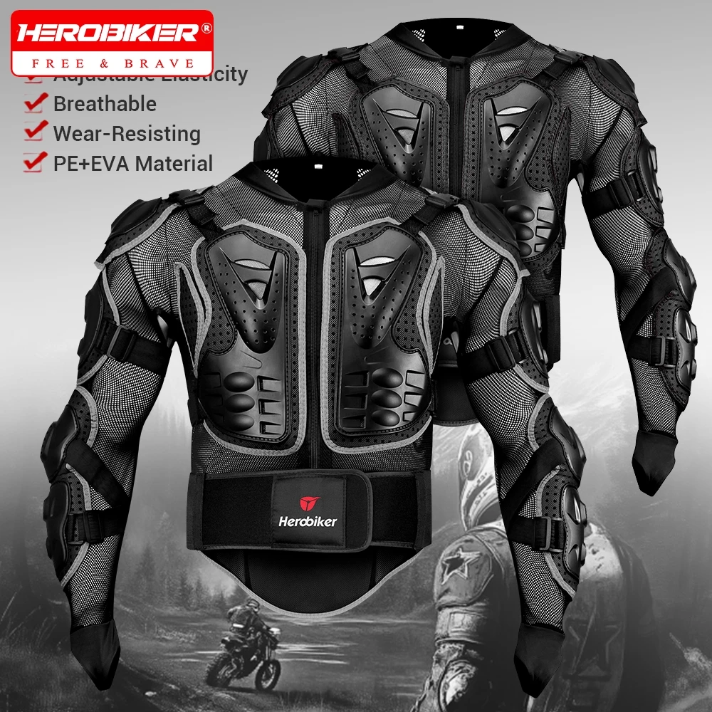 

Motorcycle Motocross Full Body Protect Armor Shock Resistant Motorbike Jacket Armour Riding Travelling Men Body Protection