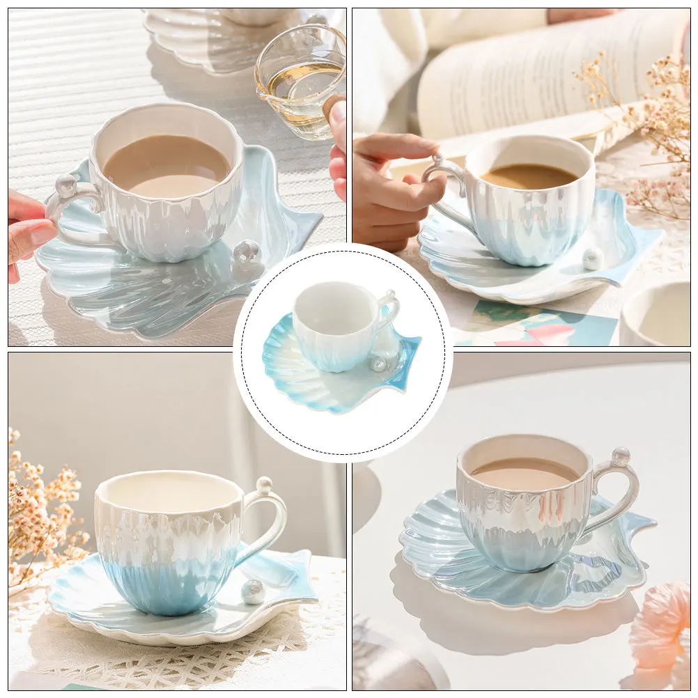 

1Set Stylish Ceramic Coffee Cup Nordic Design Breakfast Mug Drinkware for Home Hotel Coffee Shop Afternoon Tea Milk Cup
