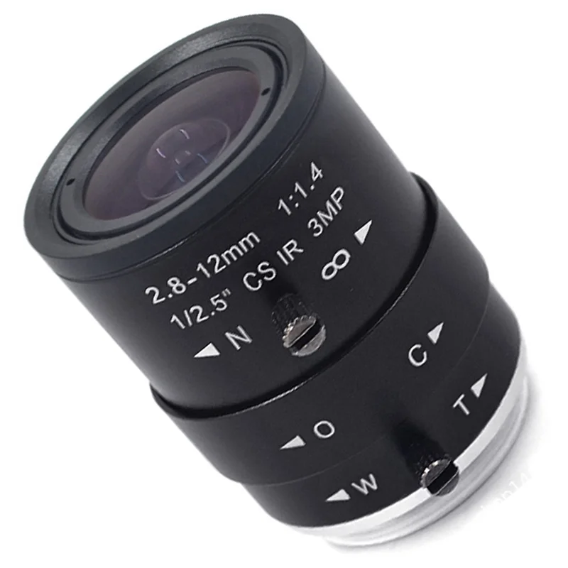 4x 3mp hd cctv lente da câmera 2.8-12mm varifocal manual zoom foco cs montagem para câmeras de segurança industriais-abju